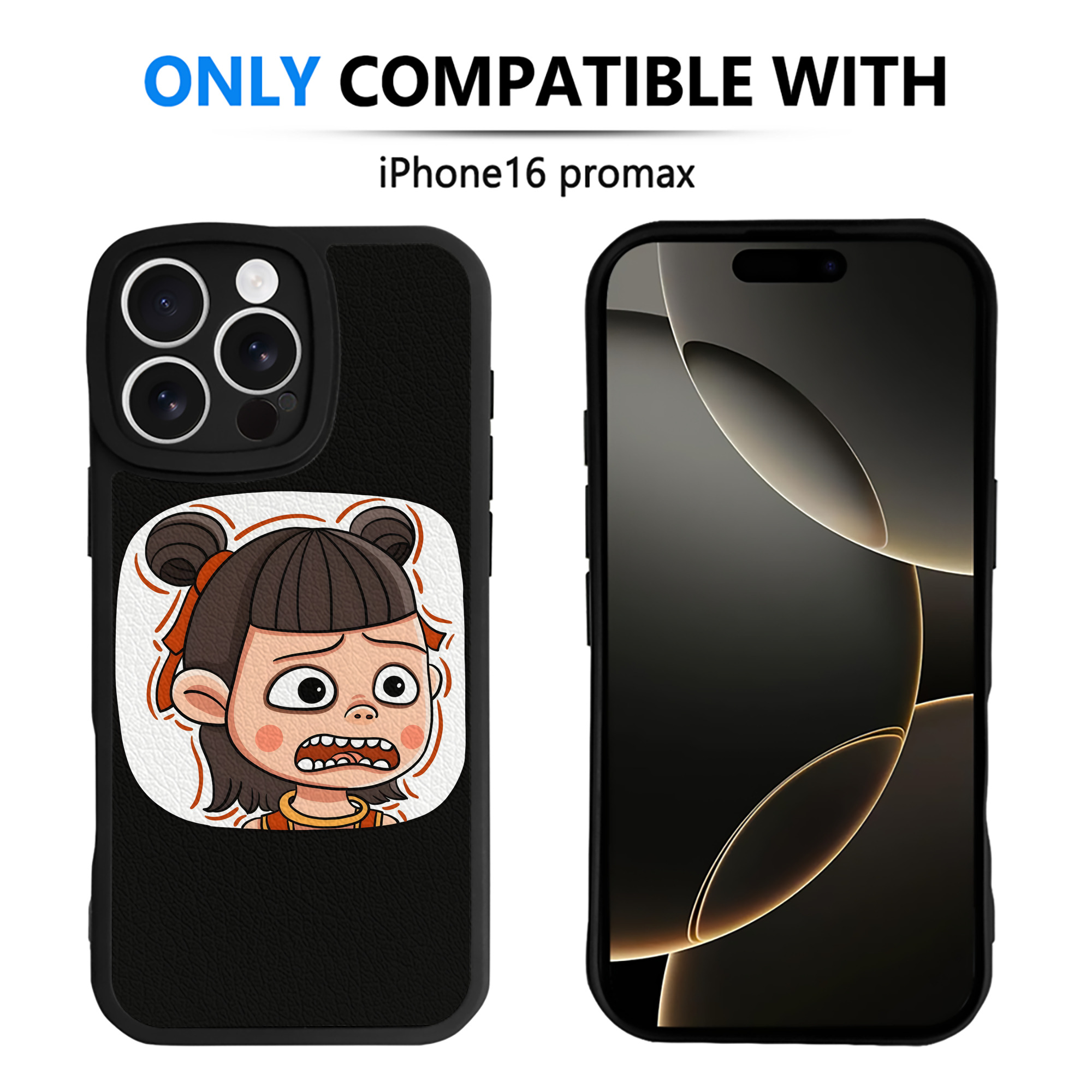 （画像用） Ne Zha 2 ナタ 魔童の大暴れ 【iPhone 16シリーズ対応】シリコンスマホケース（レザー調） 材質：シリコン